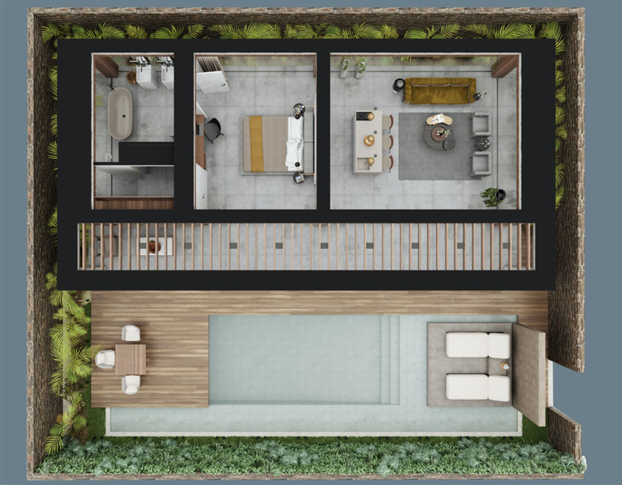 bali villa layout