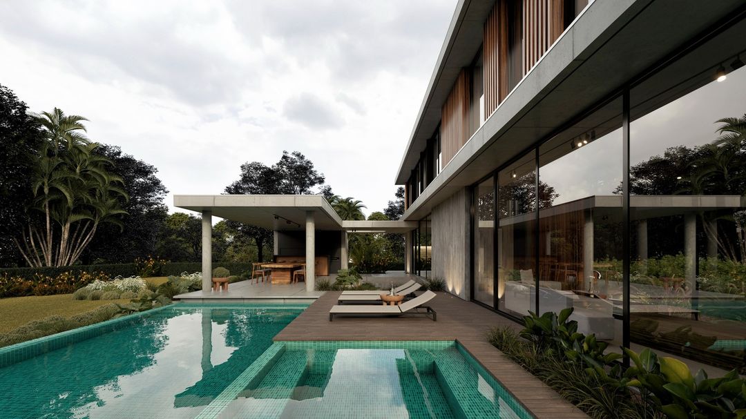 concrete minimalistic villa bali