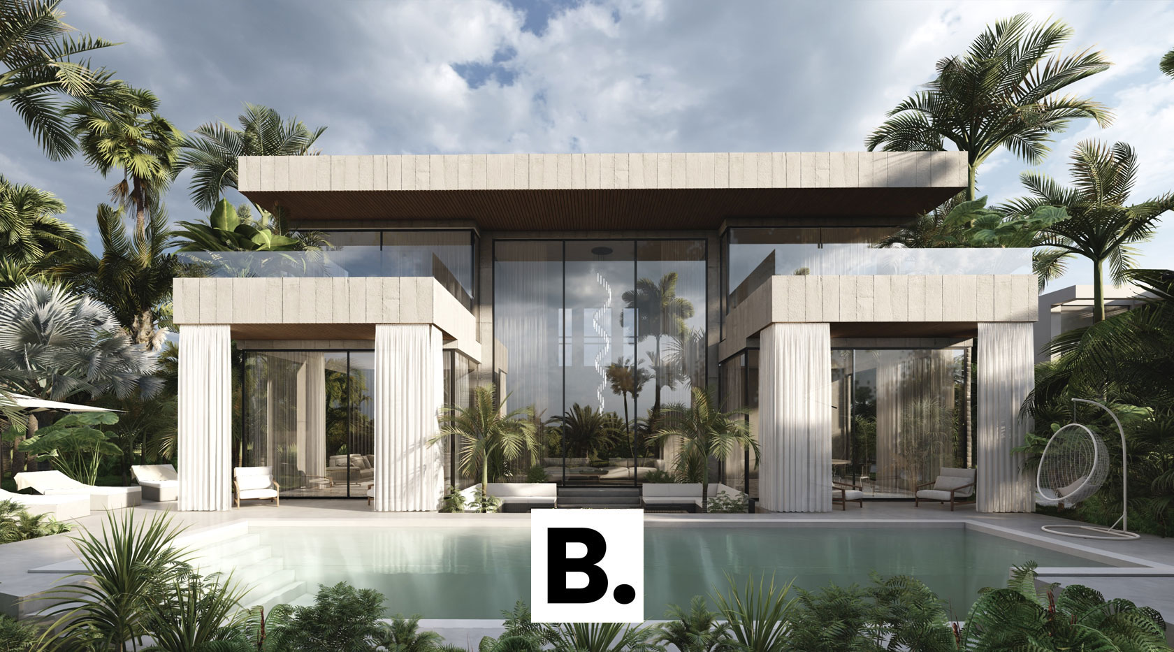 bali luxury villa concrete exposed construction