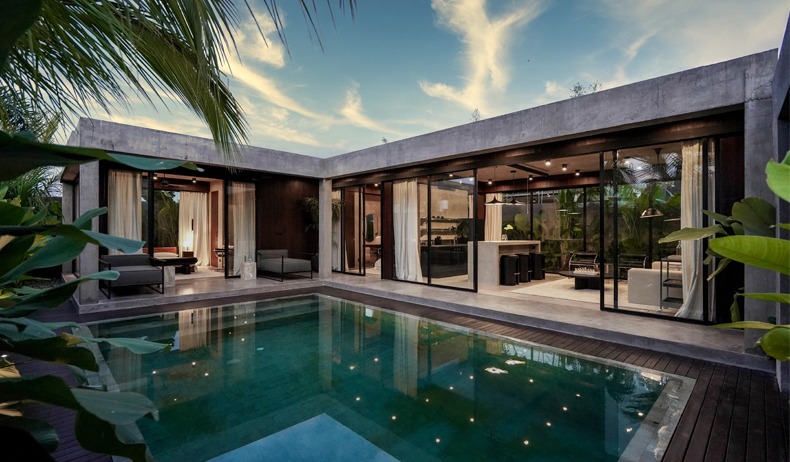 minimalistic concrete villa bali